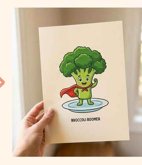 A hand holding the printed Buddy character on cardstock.